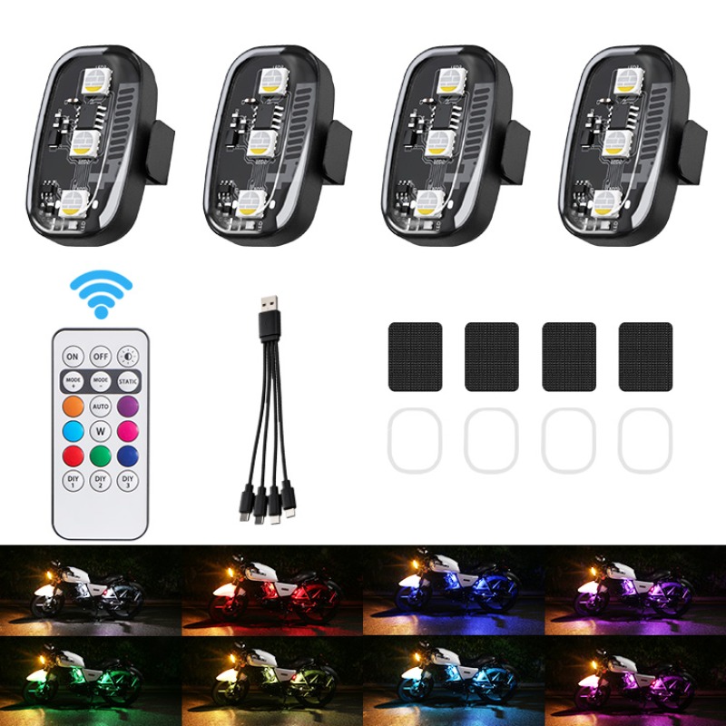 Drone Led Light - Światła stroboskopowe LED RGB do motocykli