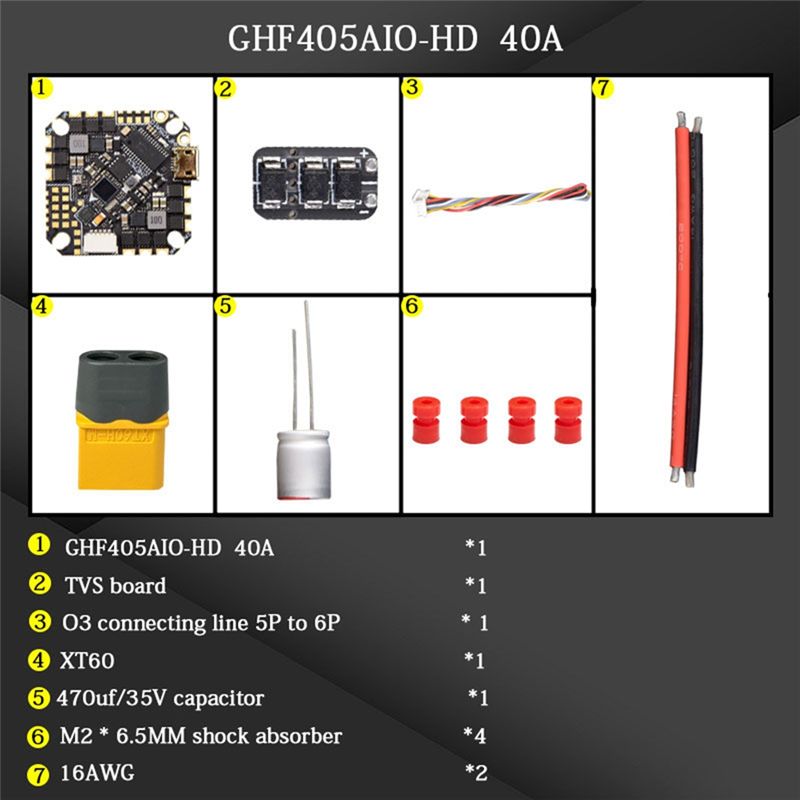 ABTI-GHF405AIO-HD 40A AIO Kont – Drone Flight Controller recenzja i cena