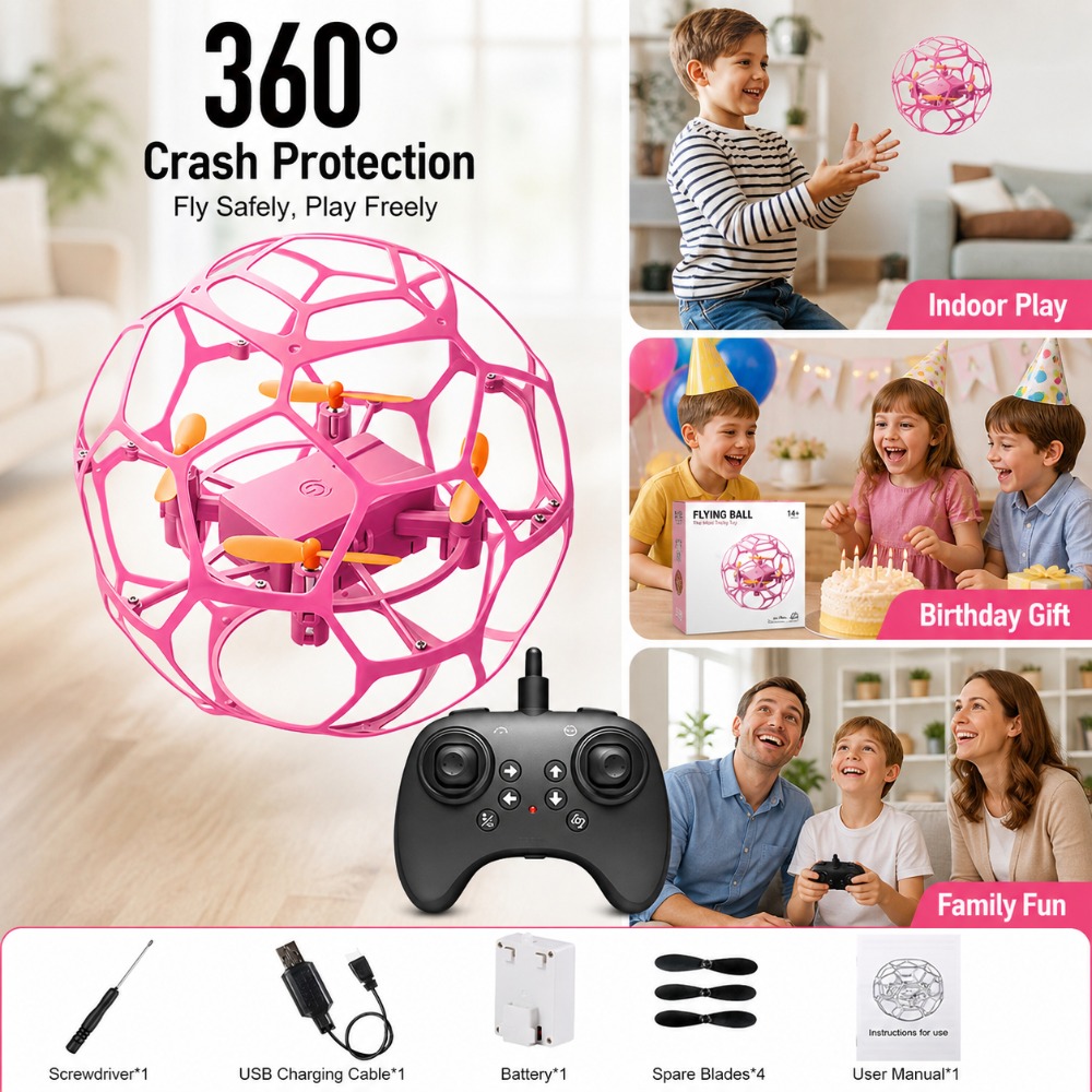 Dron RC w kształcie piłki nożn – Drone Led Light recenzja i cena